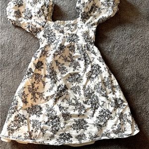 Janie and Jack size 8 black and white Christmas dress like new worn once